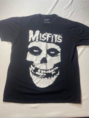 Misfits Men's Black Graphic Logo Large T-Shirt